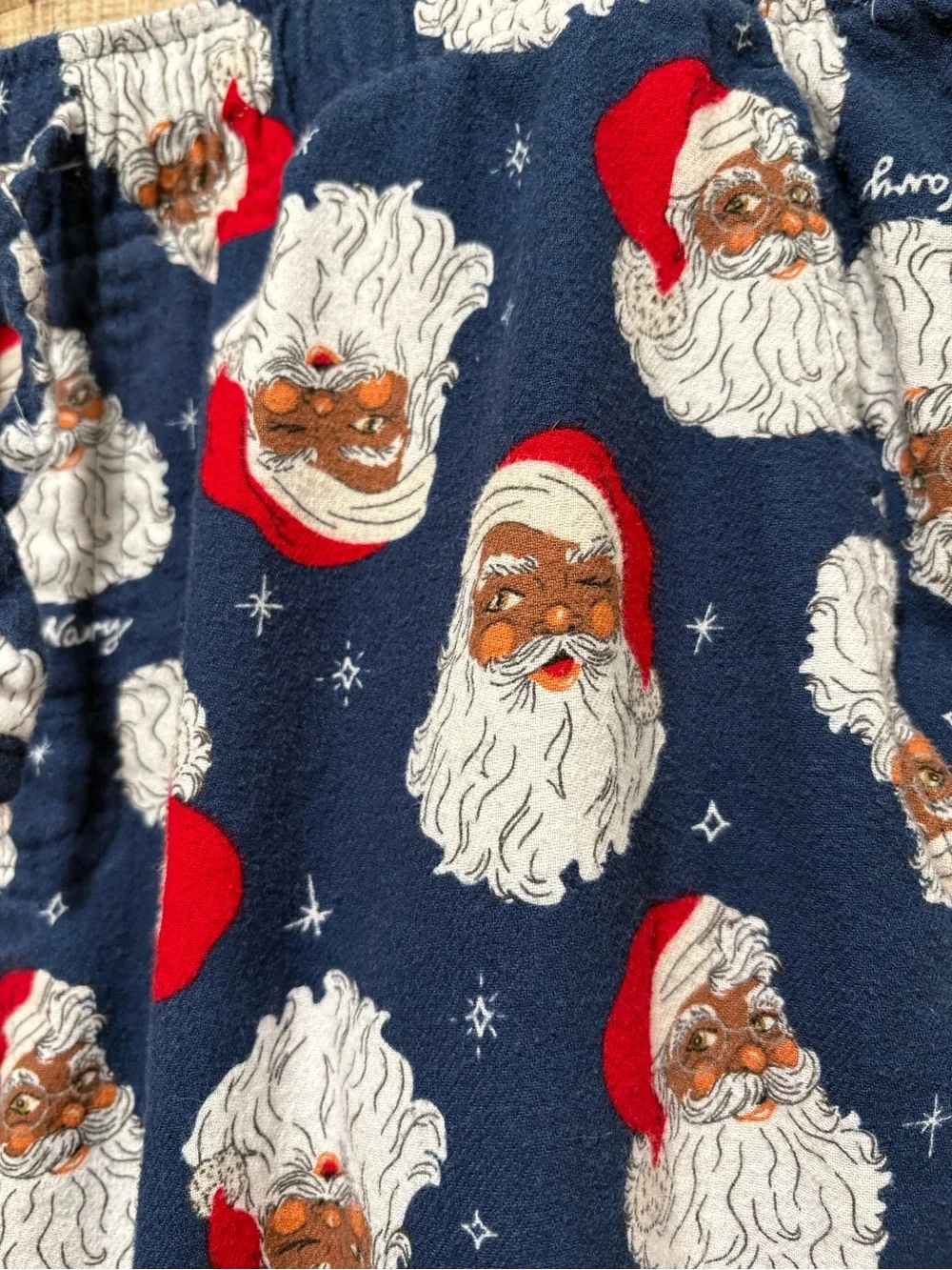 Old Navy Unisex Large Black Santa Christmas Pajama Pants Holiday PJs M025